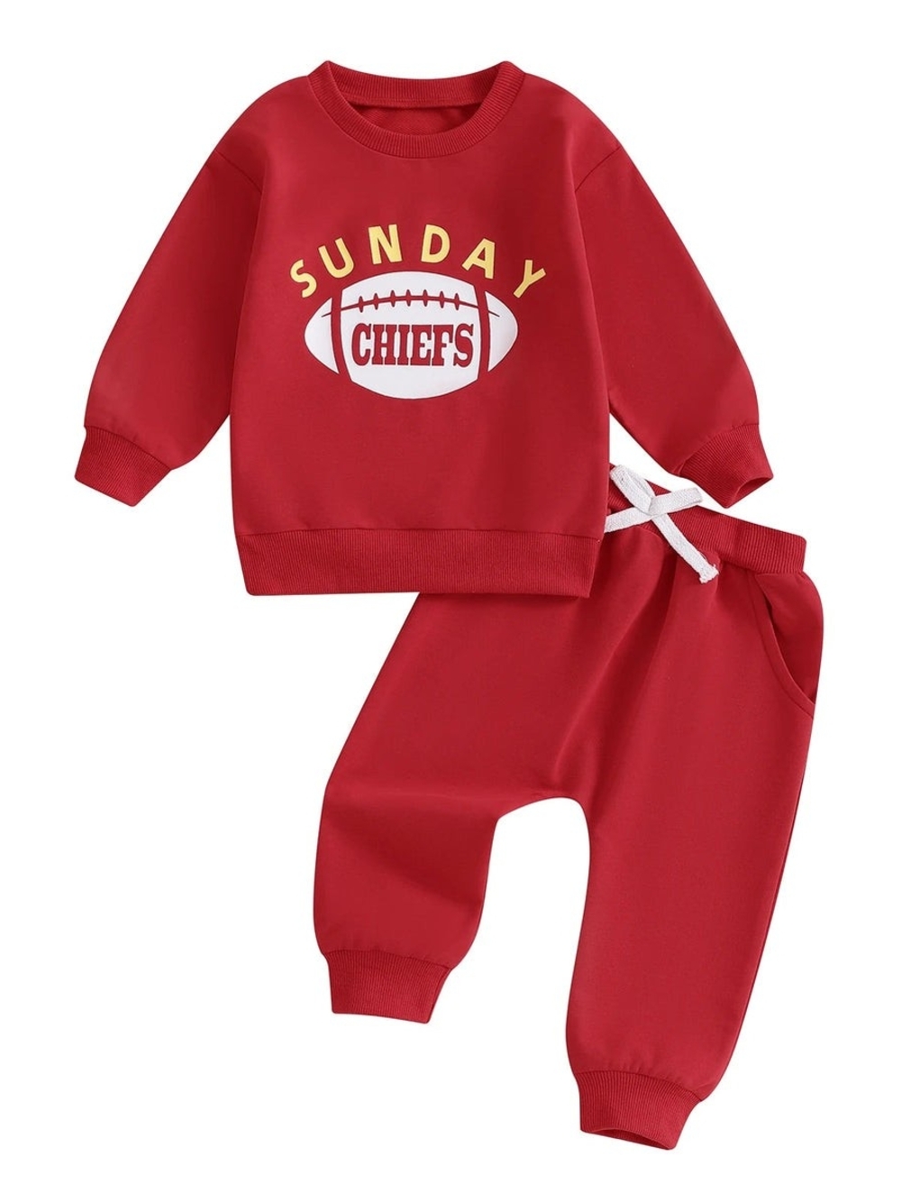 Sunday Chiefs Red Toddler Sweatshirt & Jogger Set